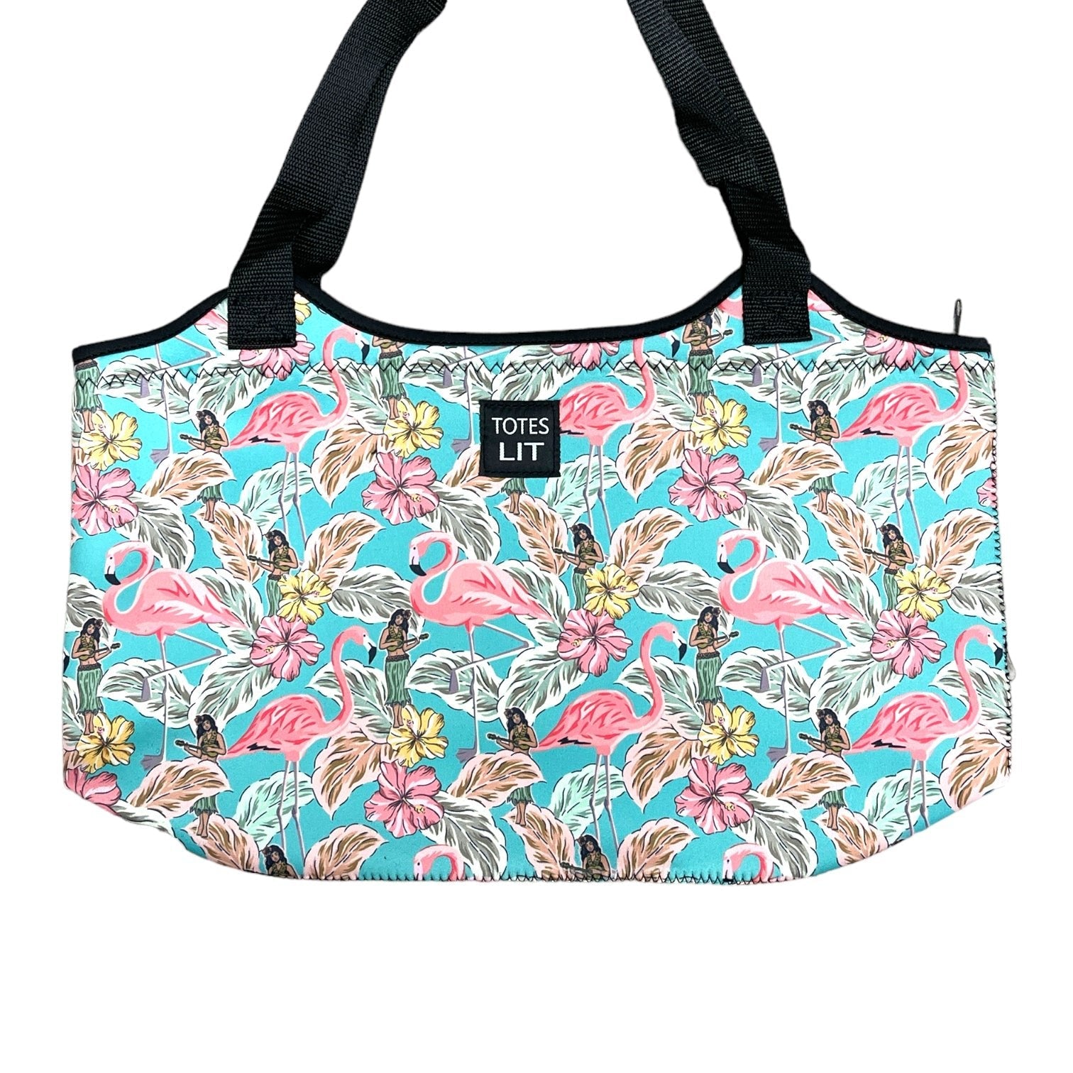 Hawaiian Flamingo Neoprene Tote