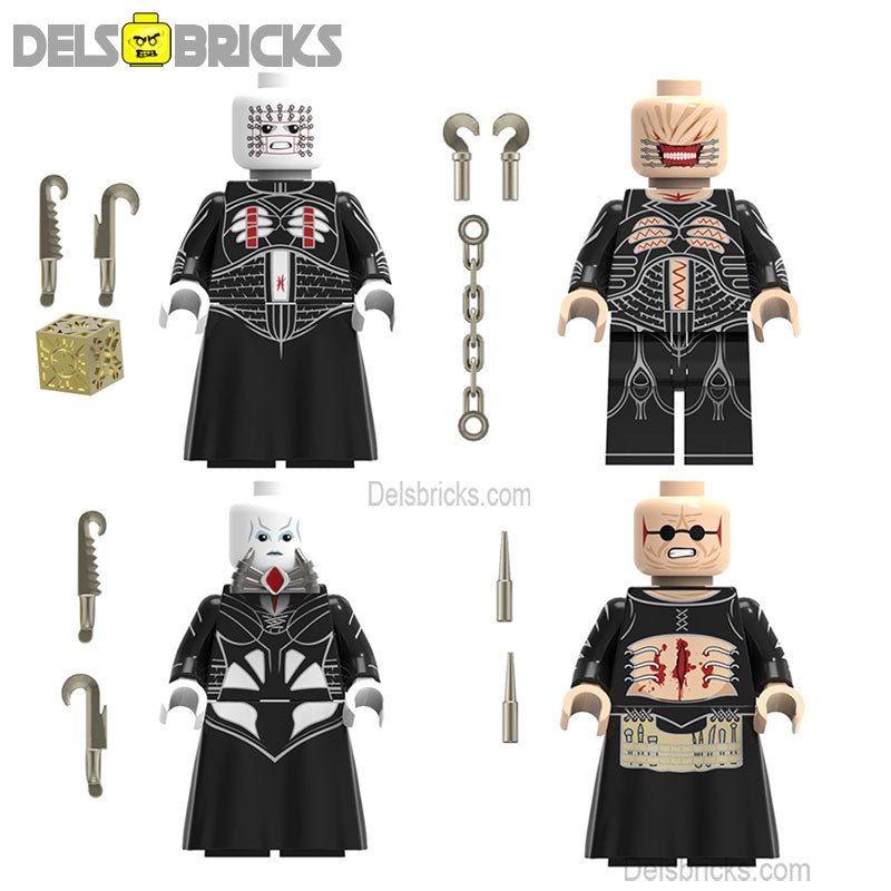 Hellraiser Cenobites from Hell set of 4 Lego Minifigures Custom Horror Toys
