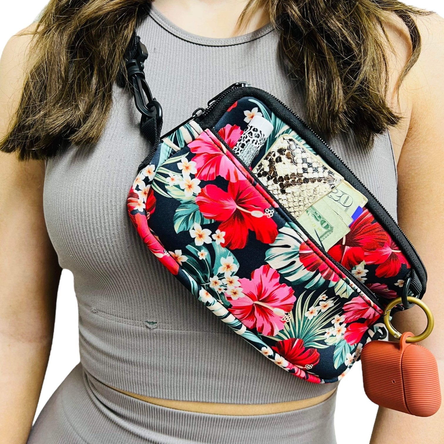 Hibiscus Cross Body Purse