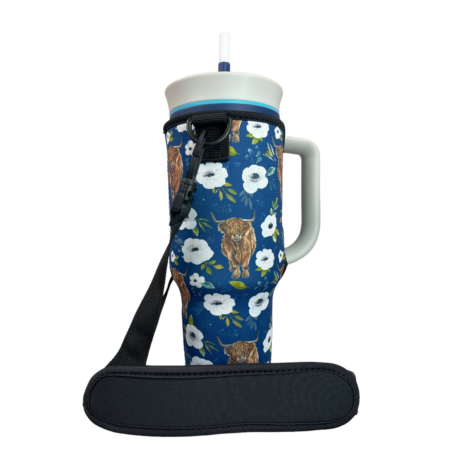 Highland Cows 40oz Tumbler With Handle Sleeve