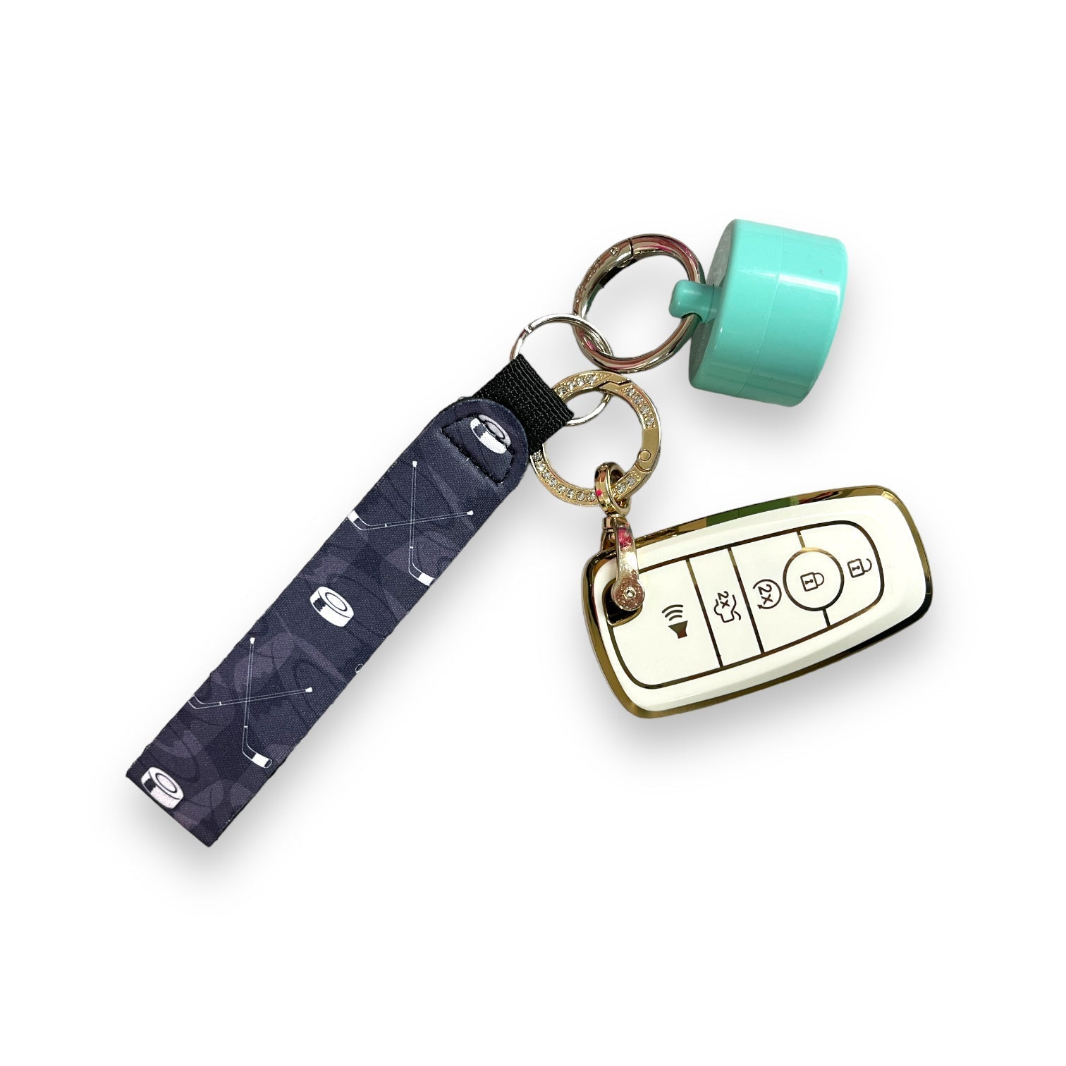 Hockey Wristlet Keychain