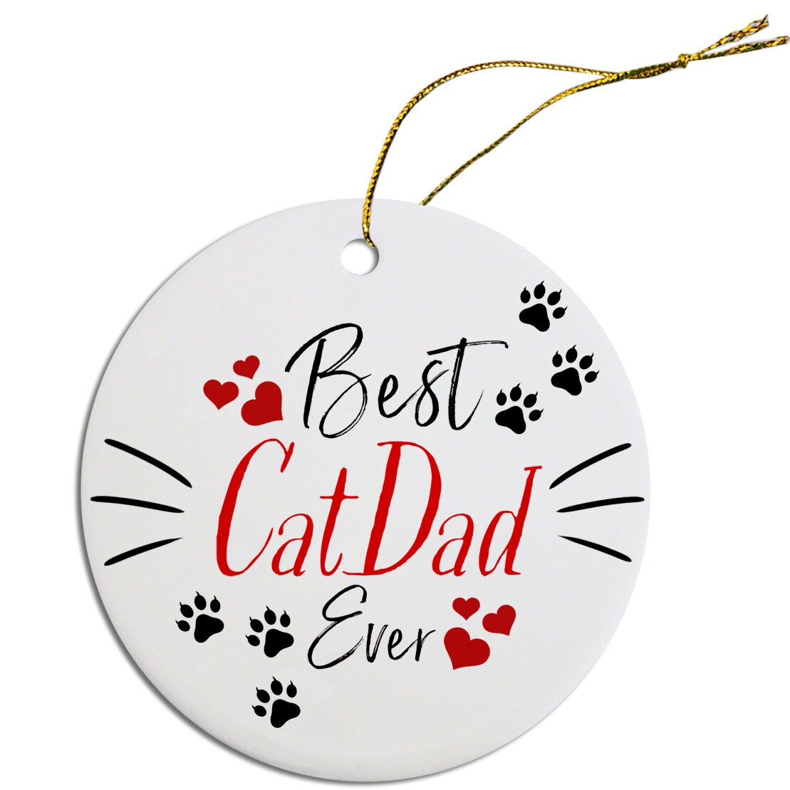 Holiday Fun Christmas Ornaments "Best Dog Mom Ever, Best Cat Mom Ever, Best Dog Dad Ever, or Best Cat Dad Ever"