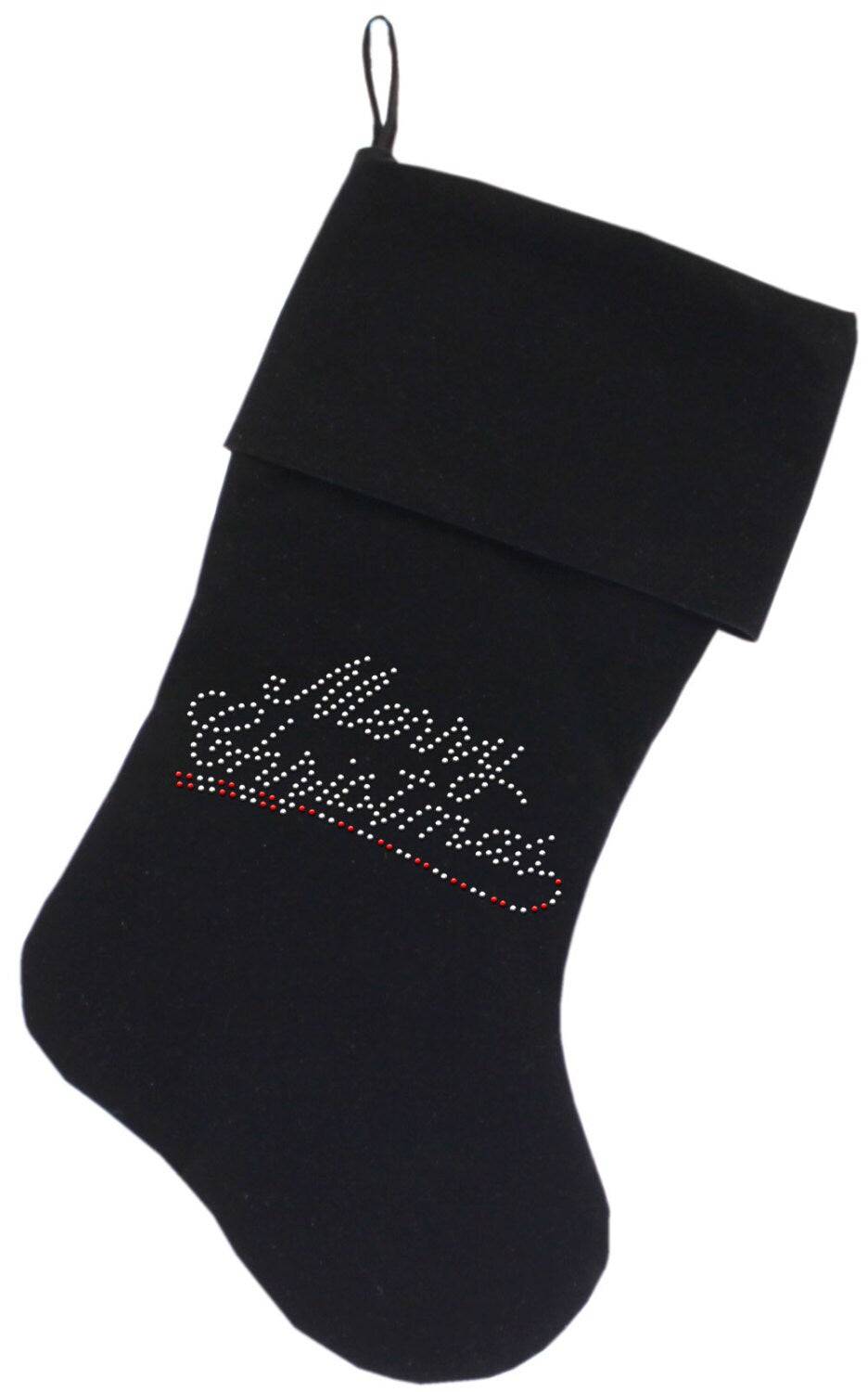 Christmas Stocking Rhinestone, "Merry Christmas"