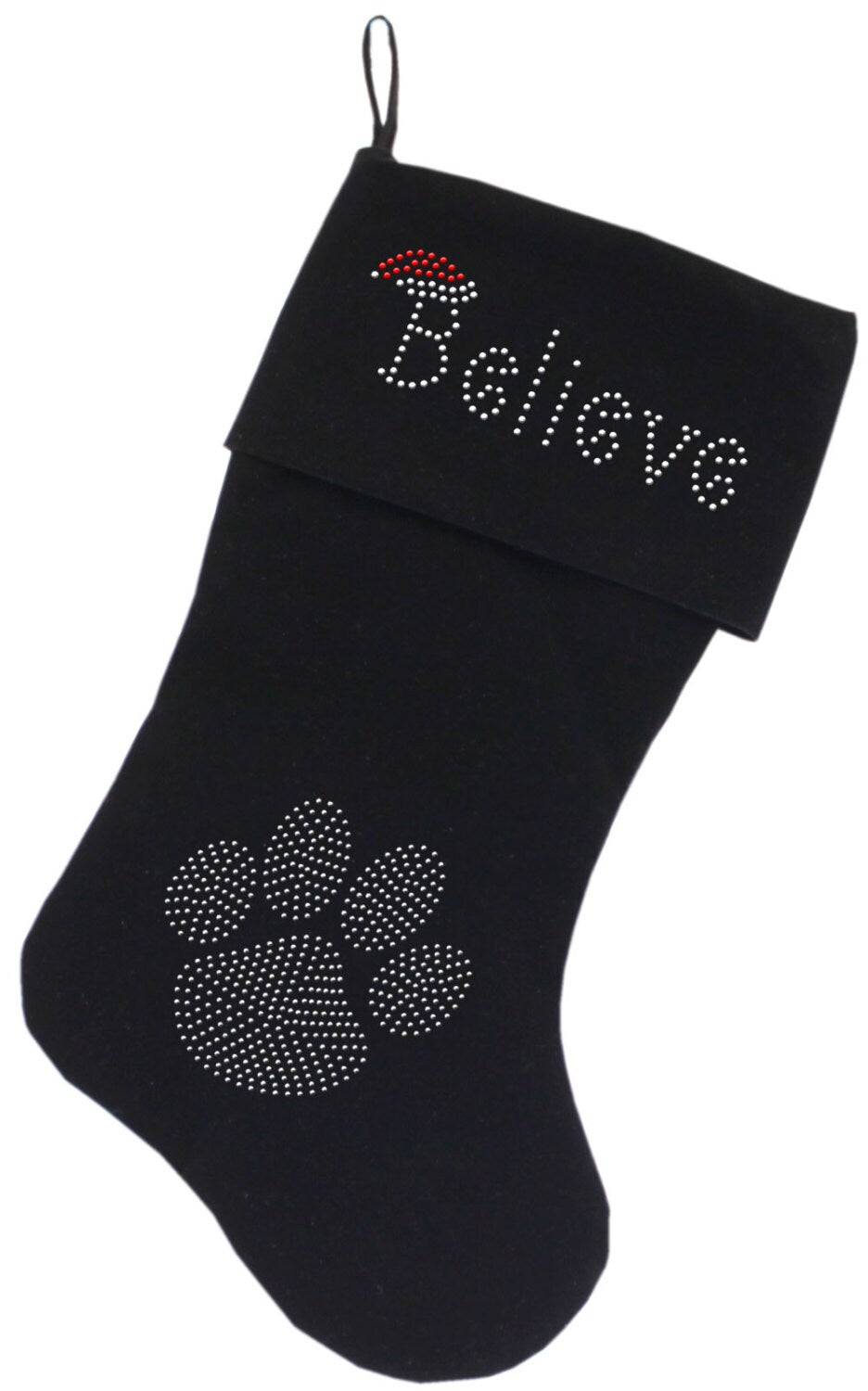 Christmas Stocking Rhinestone, "Believe"