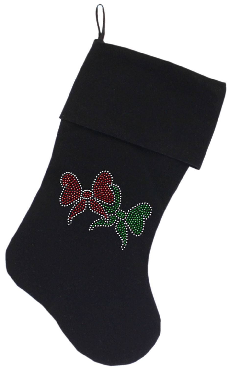 Christmas Stocking Rhinestone, "Christmas Bows"