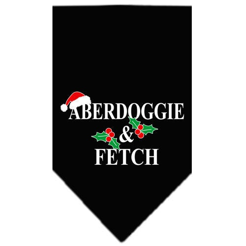 Christmas Pet and Dog Bandana Screen Printed, "Aberdoggie Christmas"