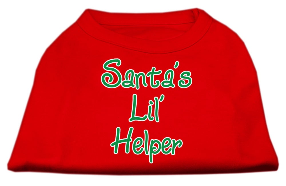 Christmas Screenprinted Dog Shirt, "Santa's Lil Helper"