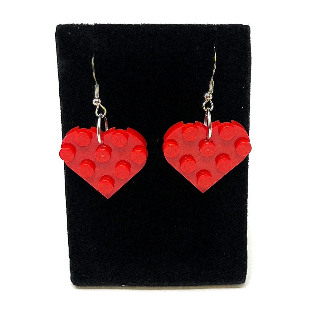 B3 Customs® Heart Earrings made from LEGO Bricks