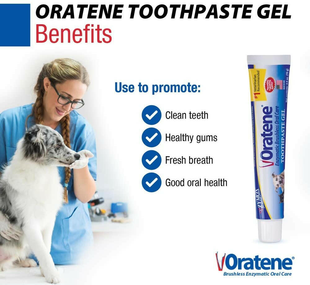 Oratene Brushless Maintenace Toothpaste Gel for Dogs & Cats (2.5oz)