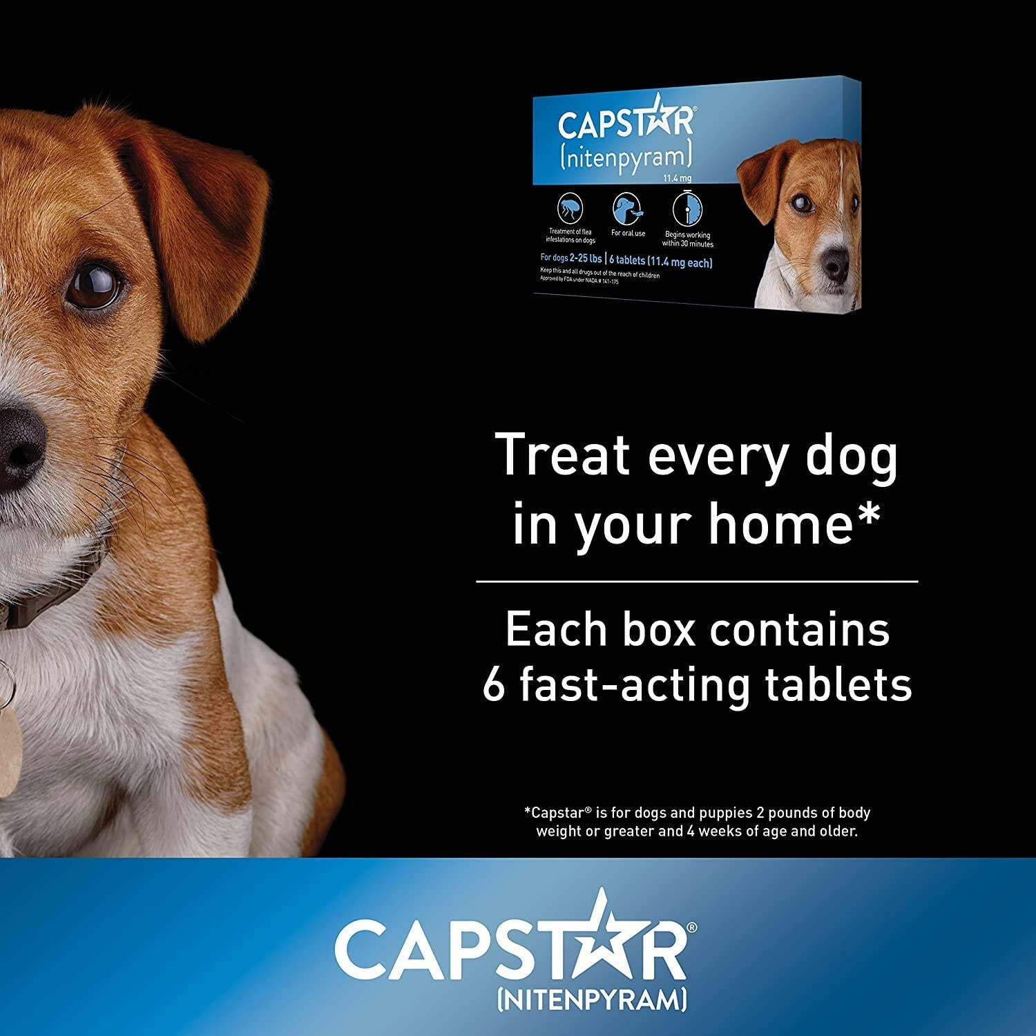 Capstar Oral Flea Treatment for Dogs 2-25 lbs (6 Doses)