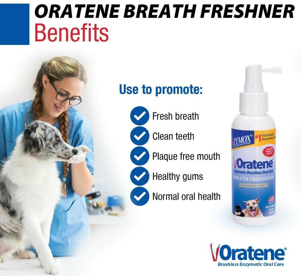 Oratene Breath Freshener for Dogs & Cats (4oz)