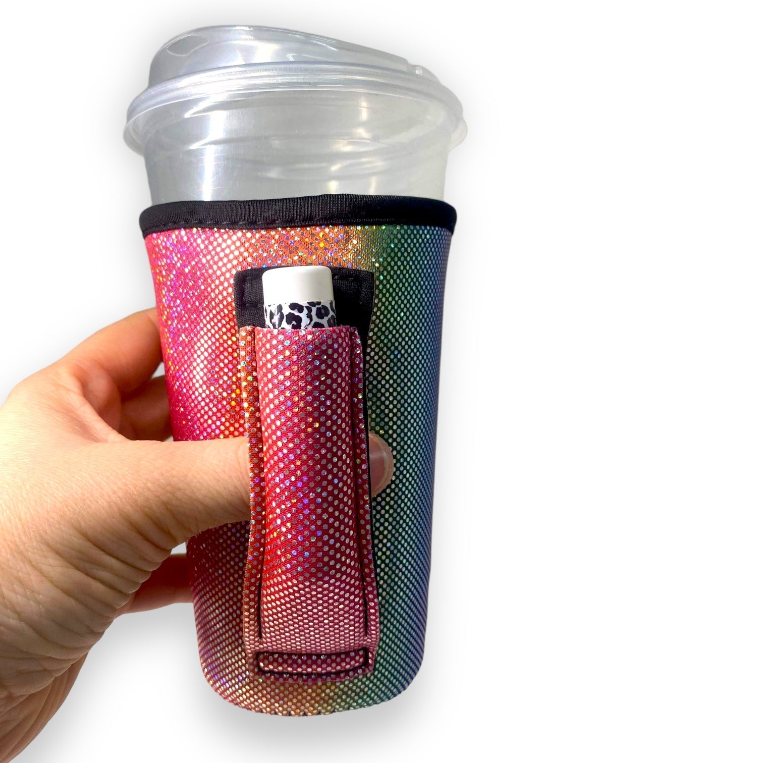 Iridescent Rainbow 16oz PINT Glass / Medium Fountain Drinks and Hot Coffee Handlers™