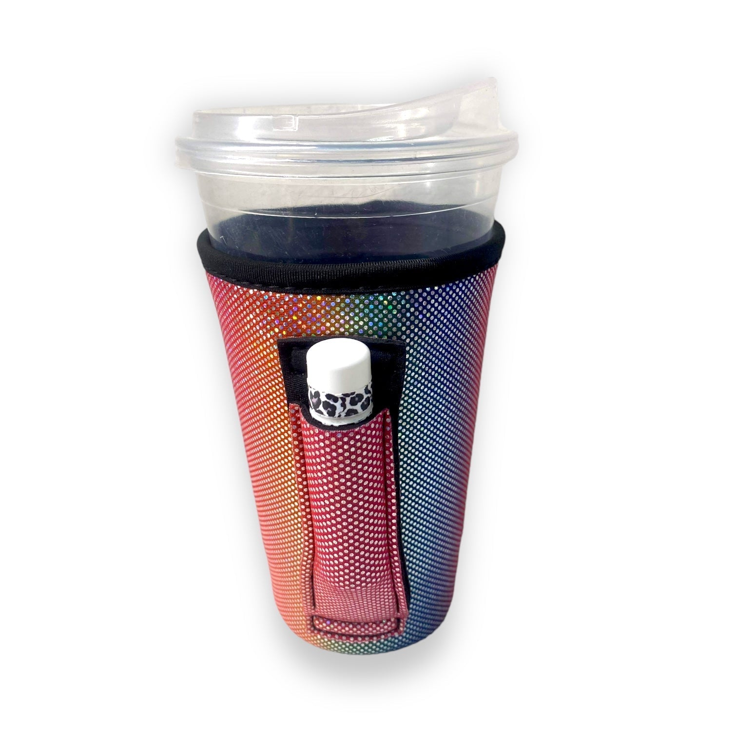 Iridescent Rainbow 16oz PINT Glass / Medium Fountain Drinks and Hot Coffee Handlers™