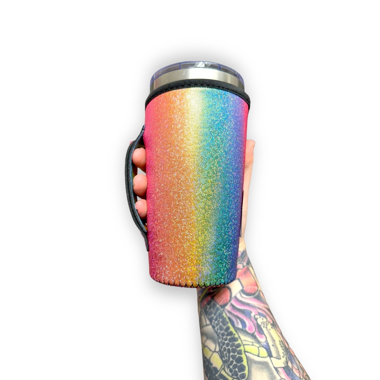 Iridescent Rainbow 20oz Large Coffee / Tea / Tumbler Handler™