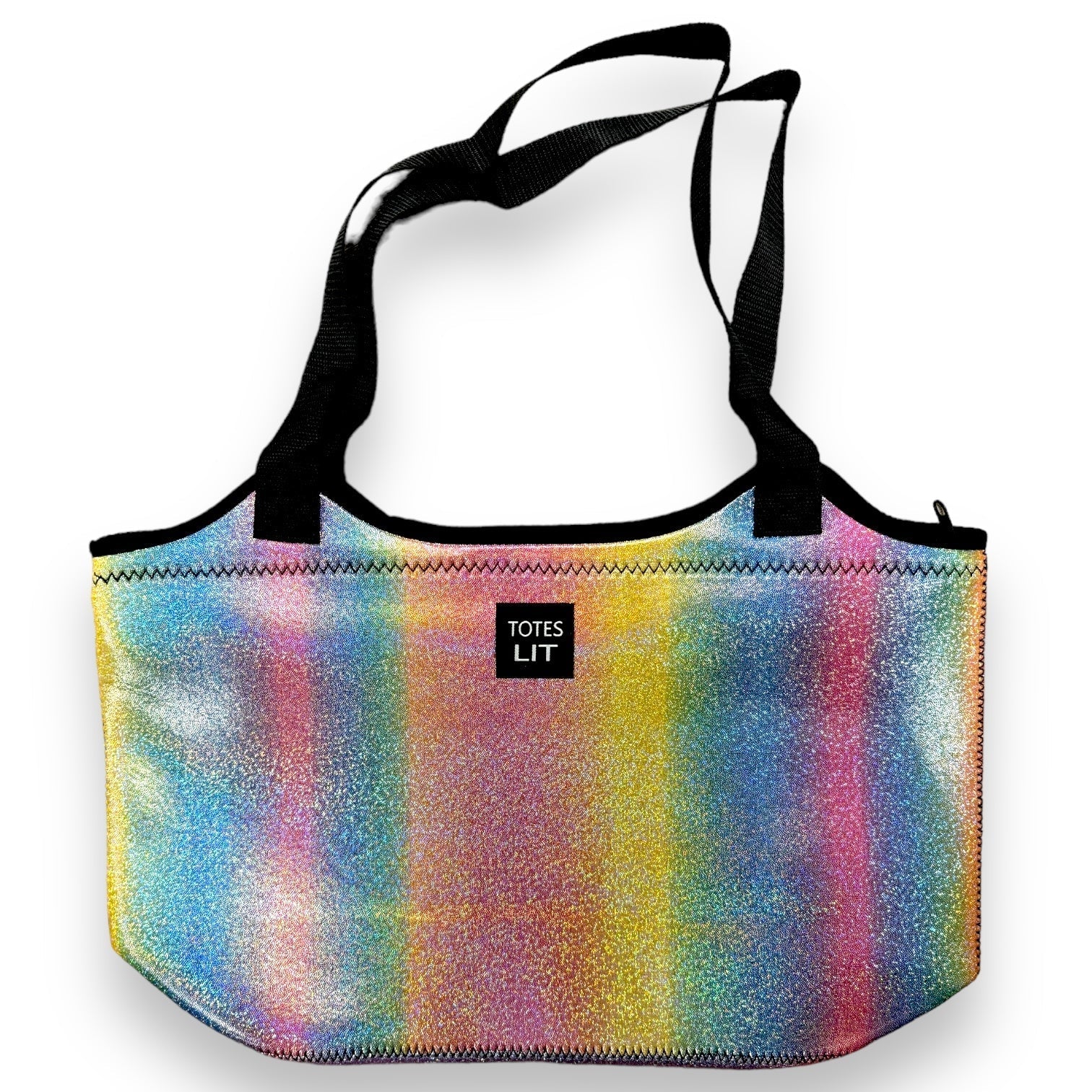 Iridescent Rainbow Neoprene Tote