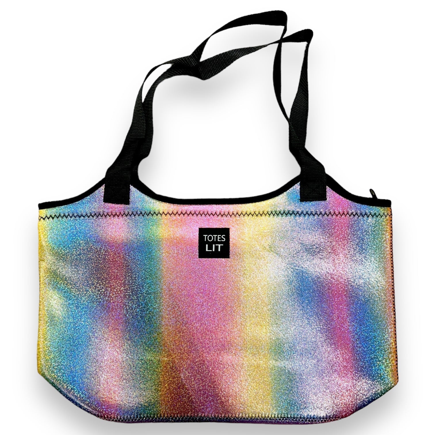 Iridescent Rainbow Neoprene Tote