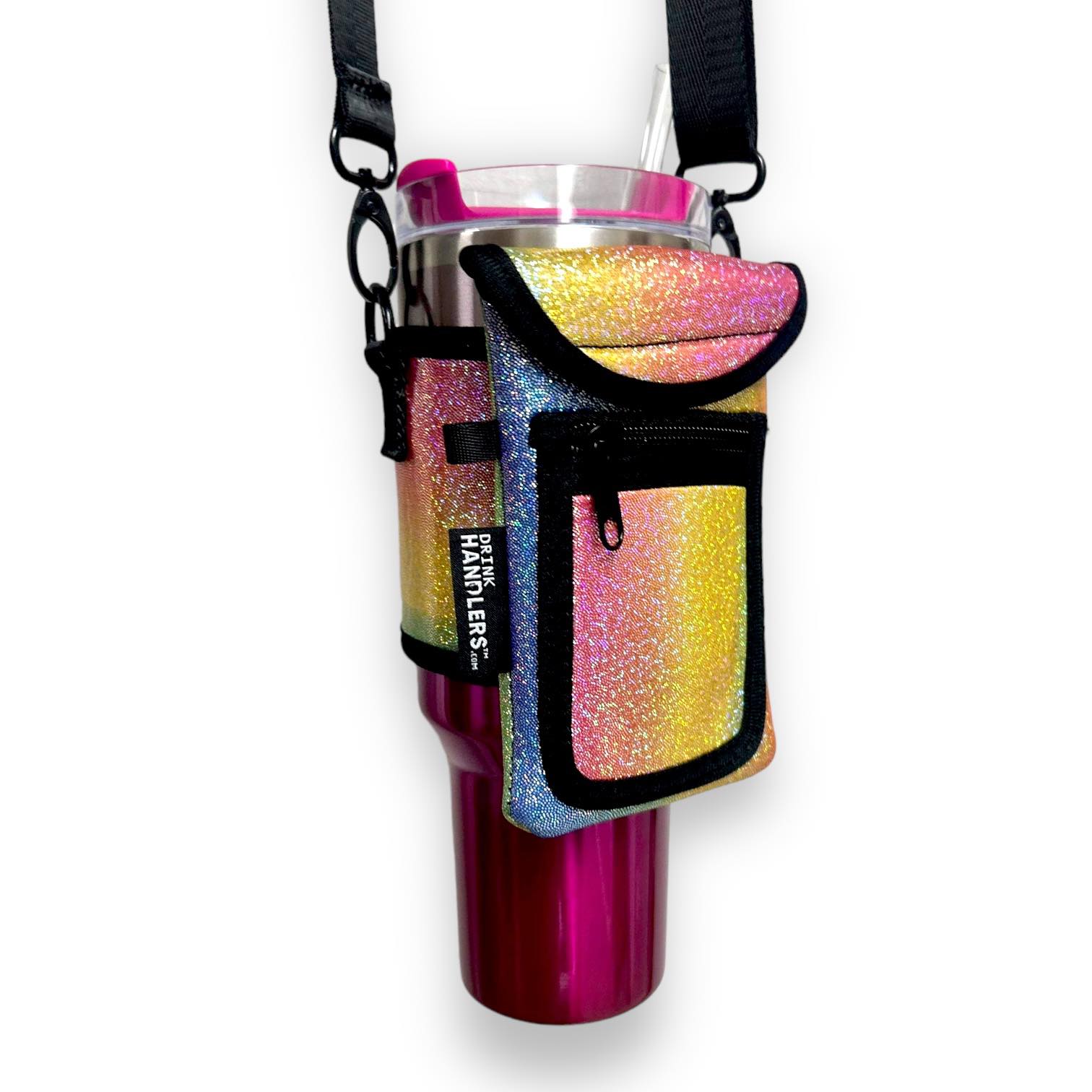 Iridescent Rainbow Wrap Around Drink Pocket