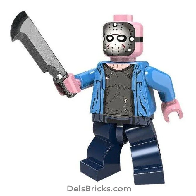 Jason Voorhees Friday The 13th Blue NES Lego Minifigures Custom Horror Toys 5