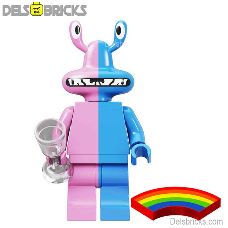 Rainbow Friends Pink / Blue Character Lego Minifigures Custom Toys