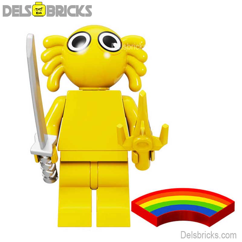 Rainbow Friends Yellow Character Lego Minifigures Custom  Toys