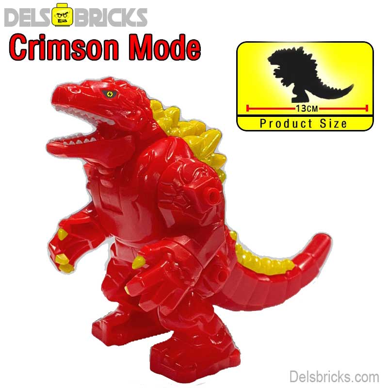 Godzilla Red Minifigures Big Size Kaiju Monsters