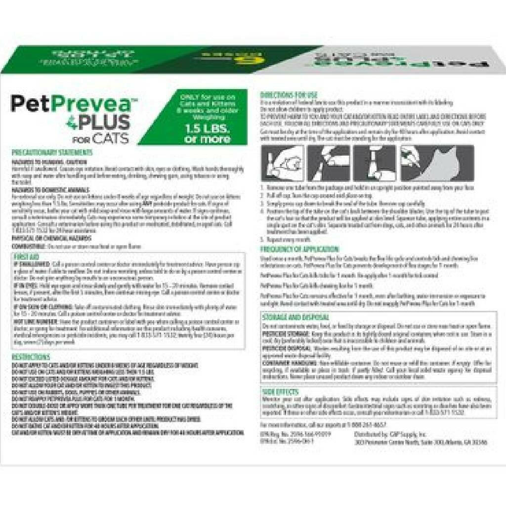 PetPrevea Plus Topical Treatment for Cats over 1.5 lbs