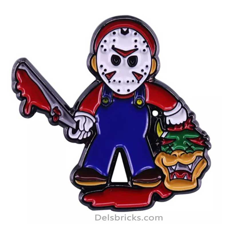 Super mario Jason Voorhees Mashup Enamel Pins Near Me