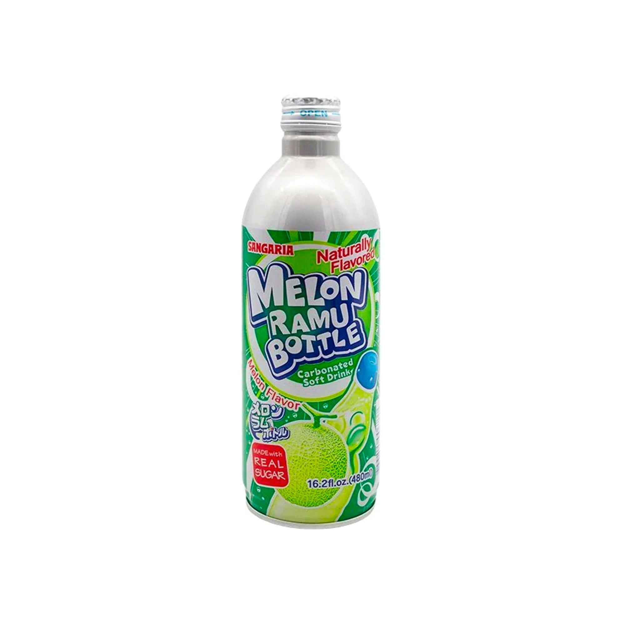 Sangaria Melon Ramune Soda (16.2oz)(Japan)