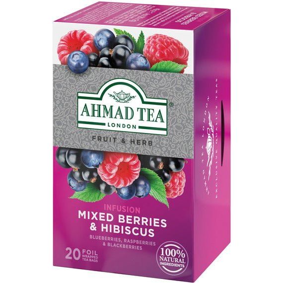 Mixed Berries Hibiscus Infusion Fruit Tea Herbal 20 Tea Bags
