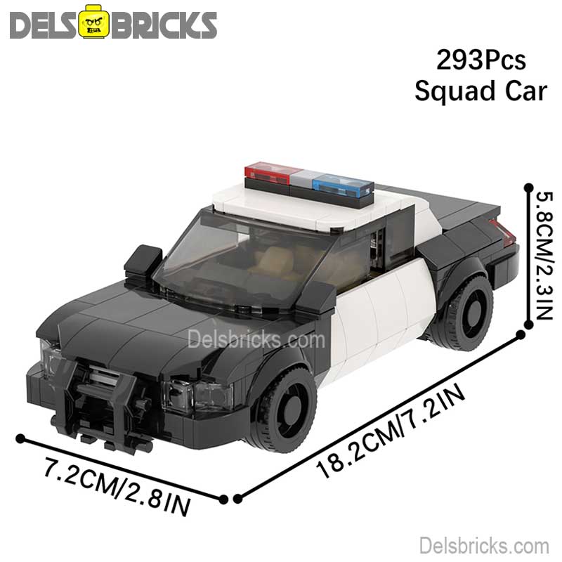 Police Squad Car 293 piece Lego Minifigures Custom Toys