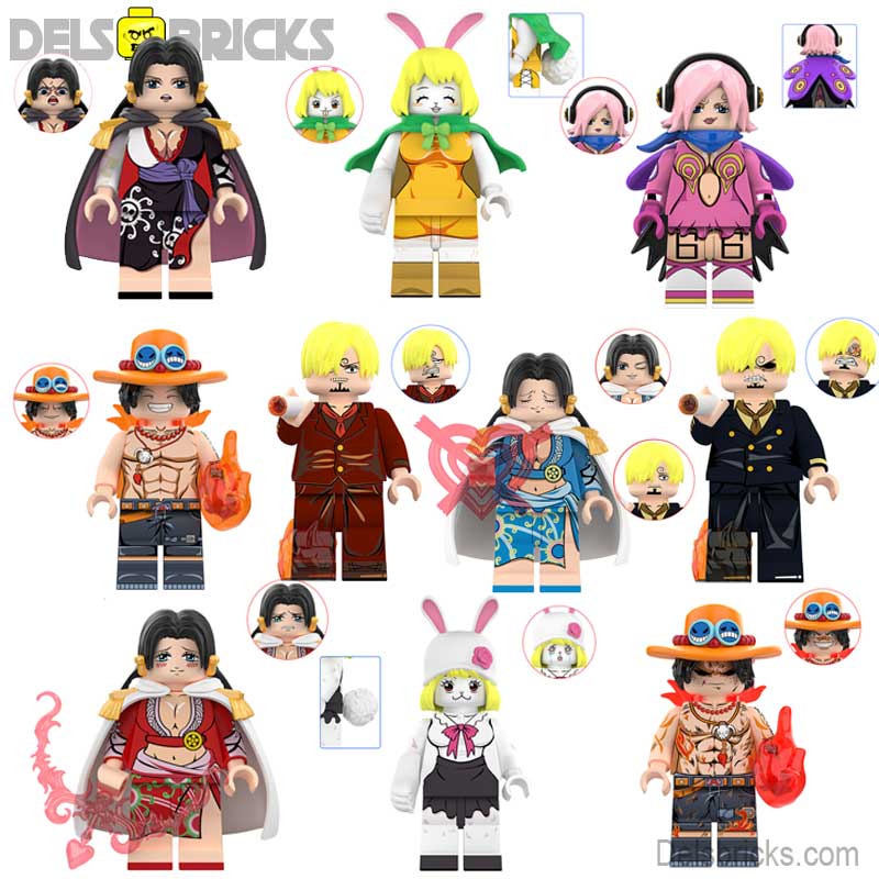 ONE PIECE set of 10 Anime Lego Minifigures custom toys