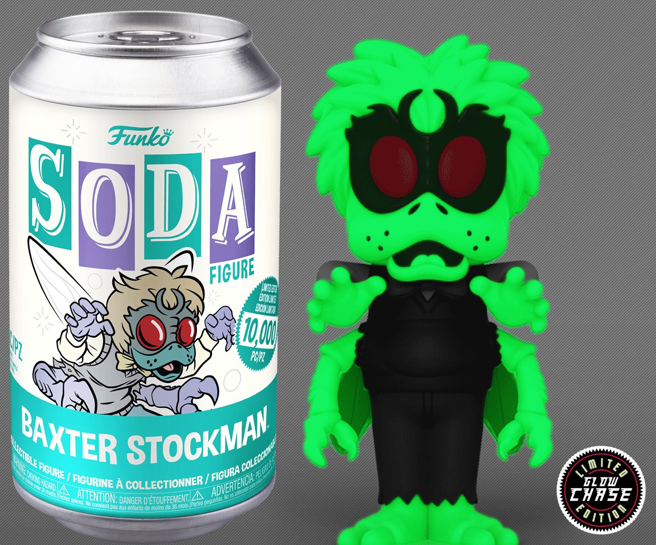 (Open Can) Funko Vinyl SODA: CHASE Baxter Stockman (Glow)