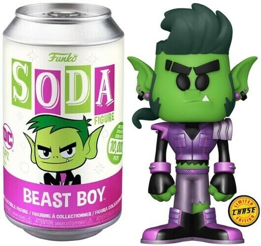 (Open Can) Funko Vinyl SODA: CHASE Beast Boy (Metallic)