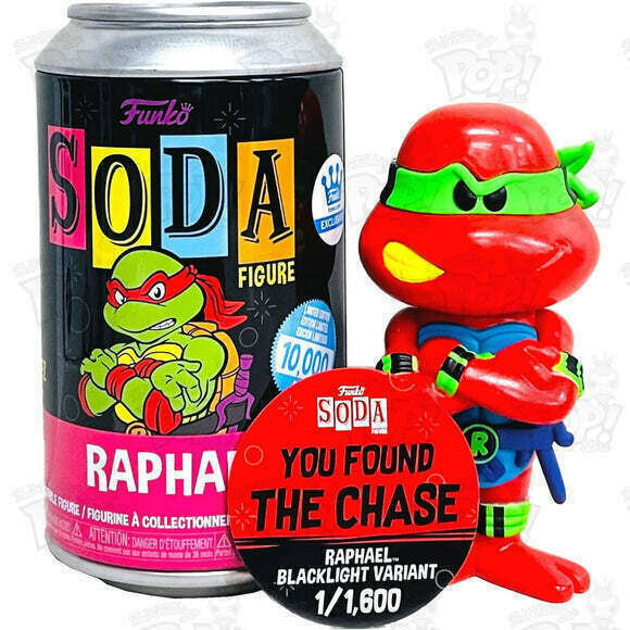 (Open Can) Funko Vinyl SODA: CHASE Raphael (Blacklight)