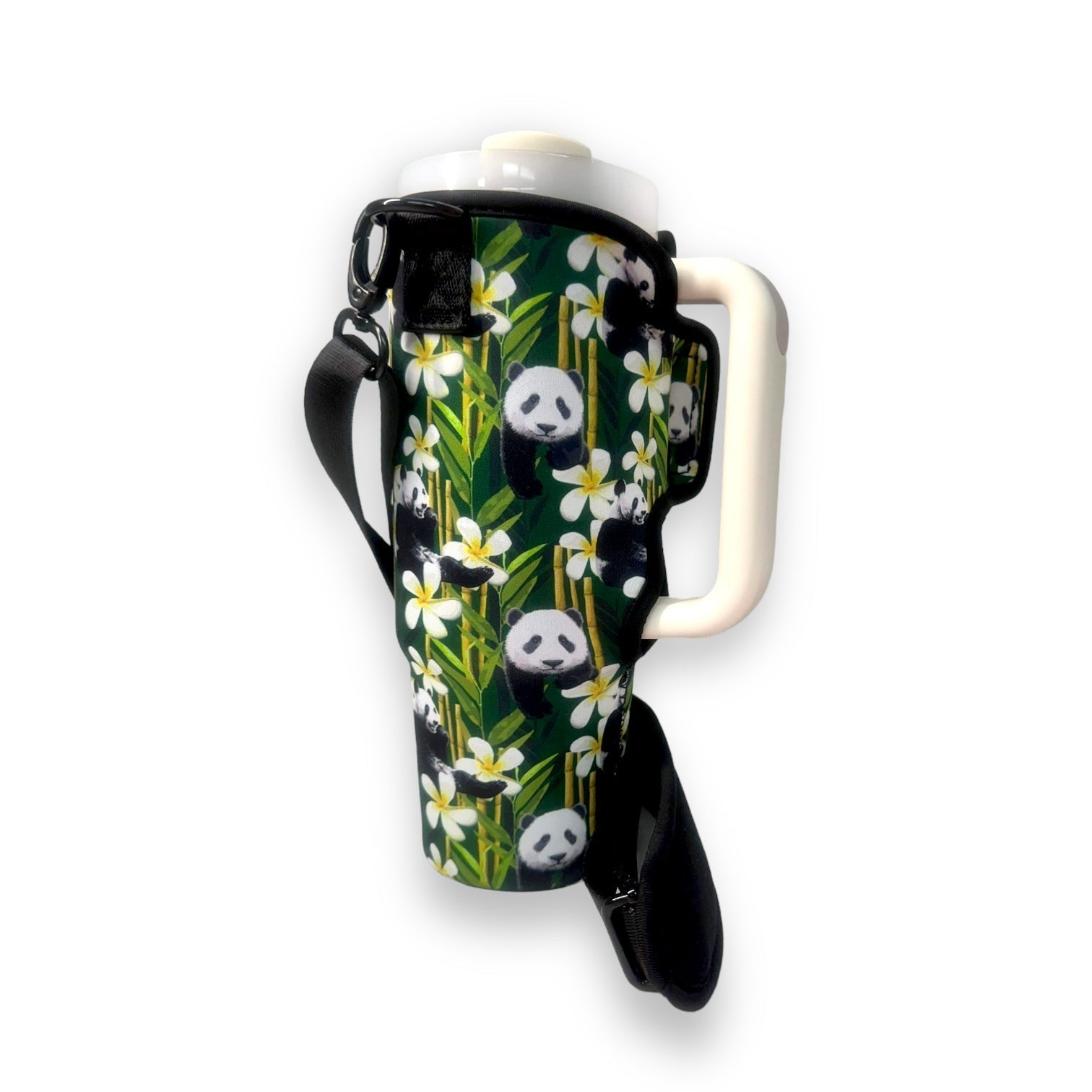 Panda Panda 40oz Tumbler With Handle Sleeve