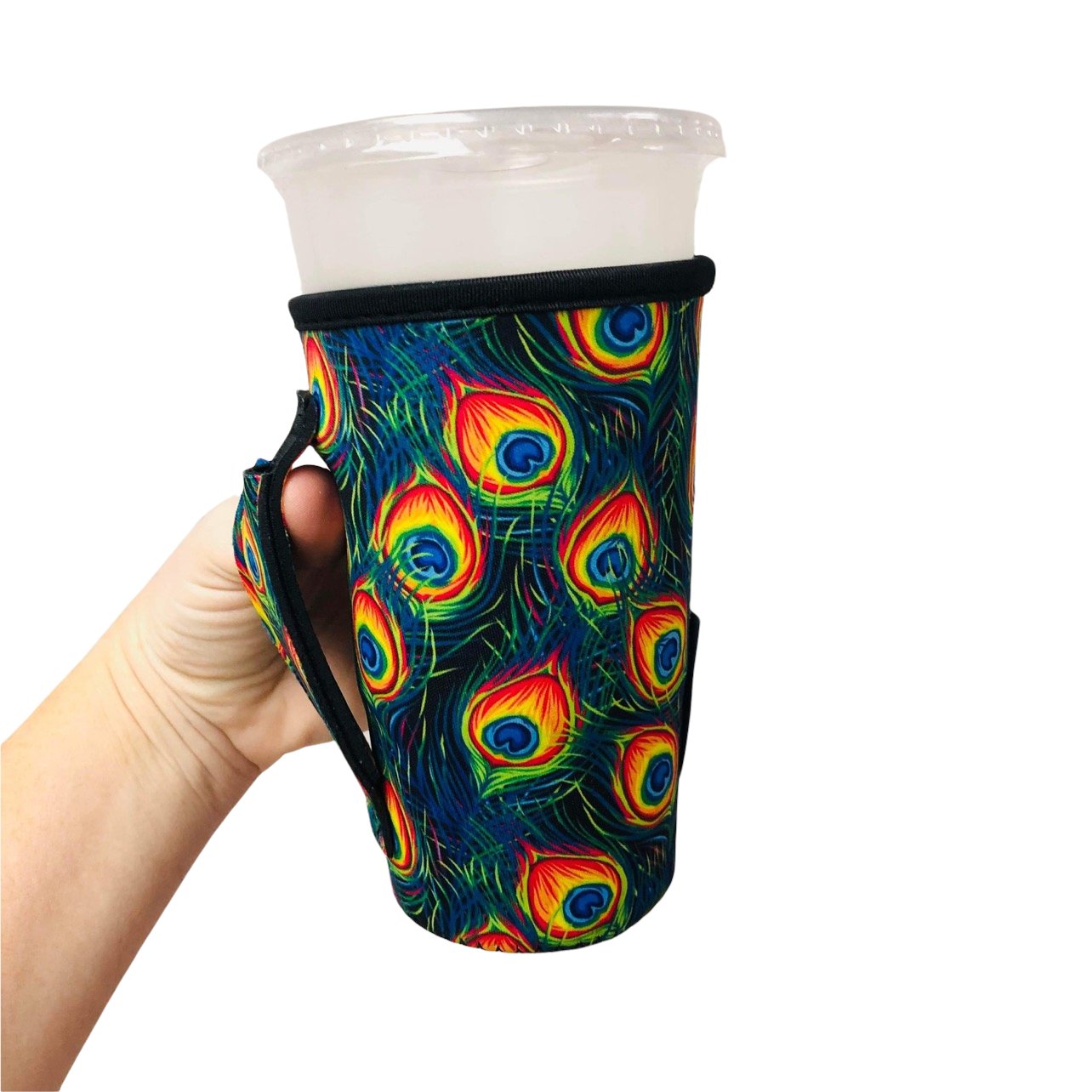 Peacock Feathers 20oz Large Coffee / Tea / Tumbler Handler™