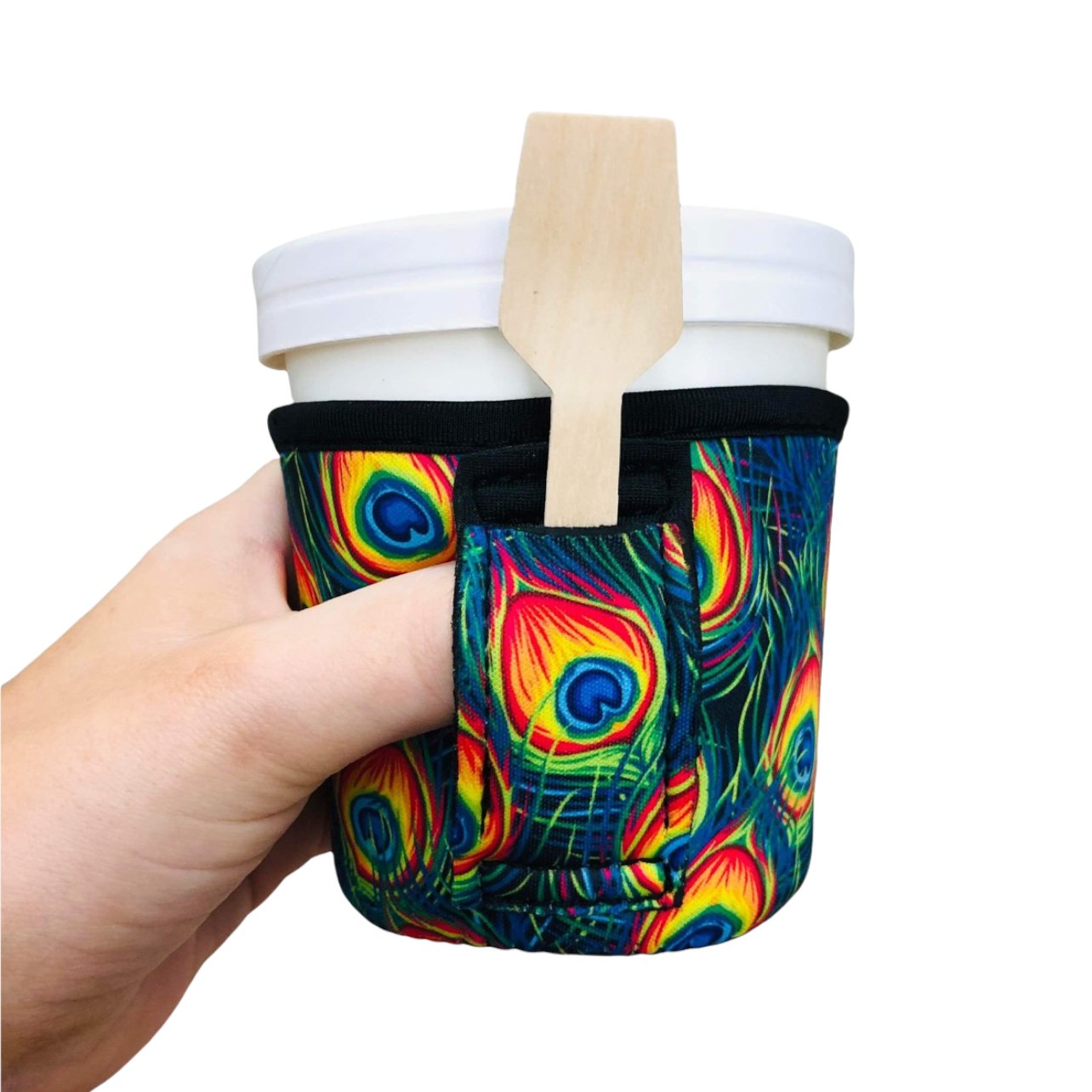 Peacock Feathers Pint Size Ice Cream Handler™