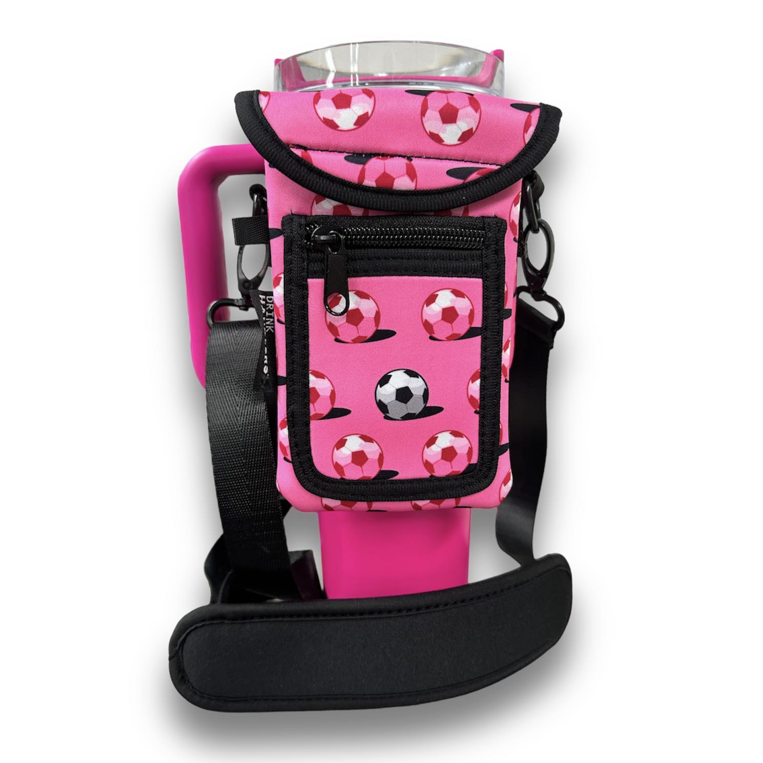 Pink Soccer Around Drink Pocket