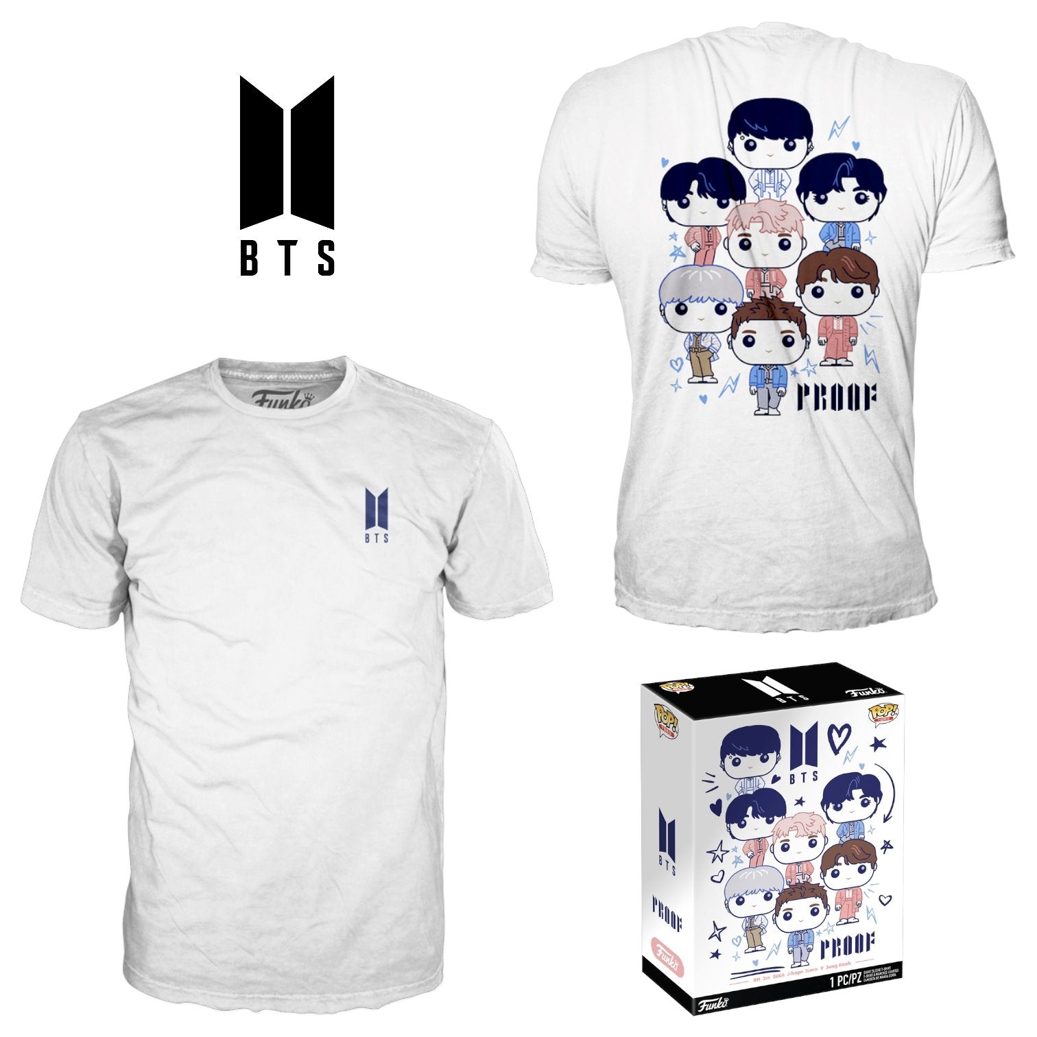 Funko Boxed Tee: BTS Adult Boxed Pop! T-Shirt