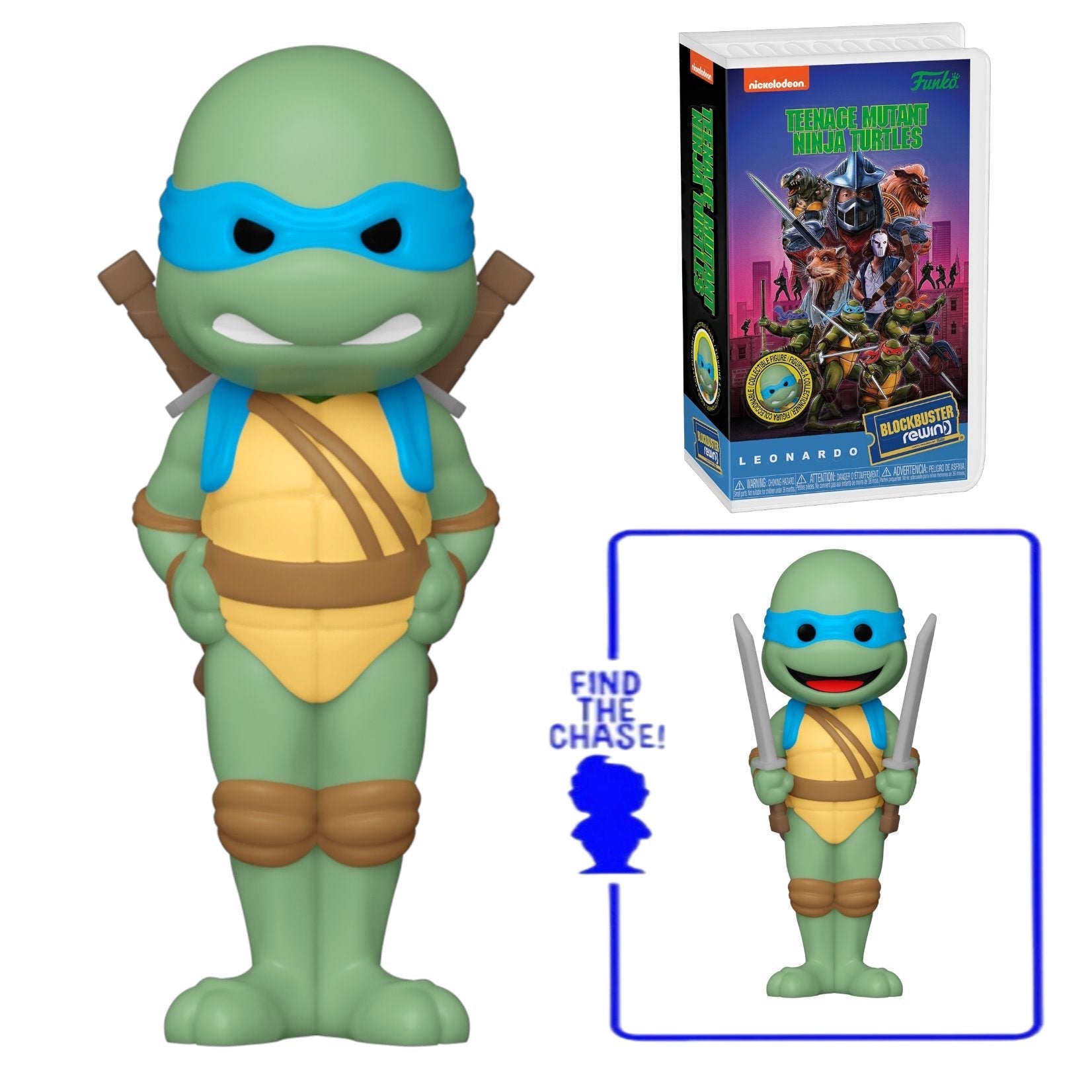 Funko x Blockbuster Rewind: Teenage Mutant Ninja Turtles The Movie- Leonardo (with Chance at Chase)