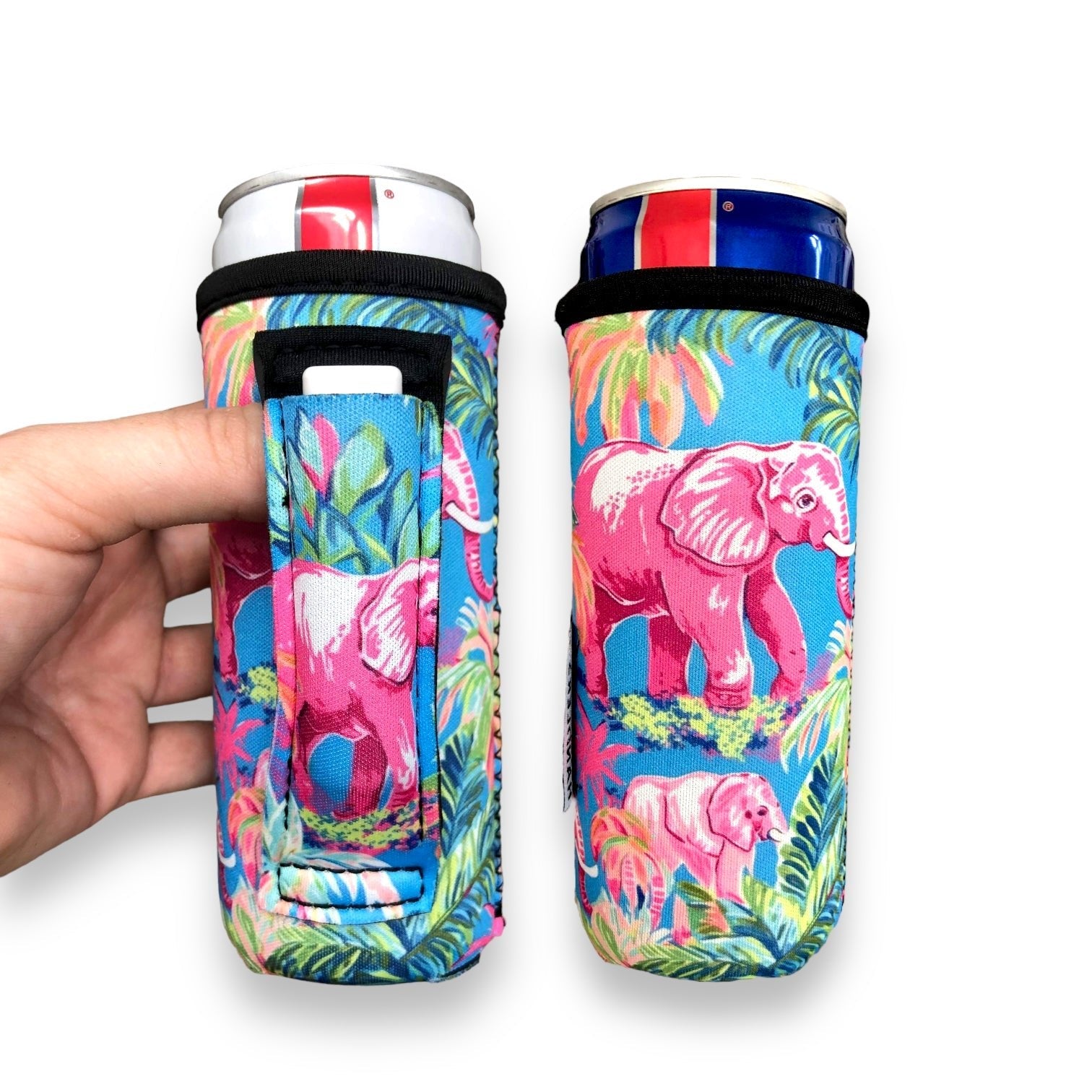 Preppy Elephant 12oz Slim Can Handler™