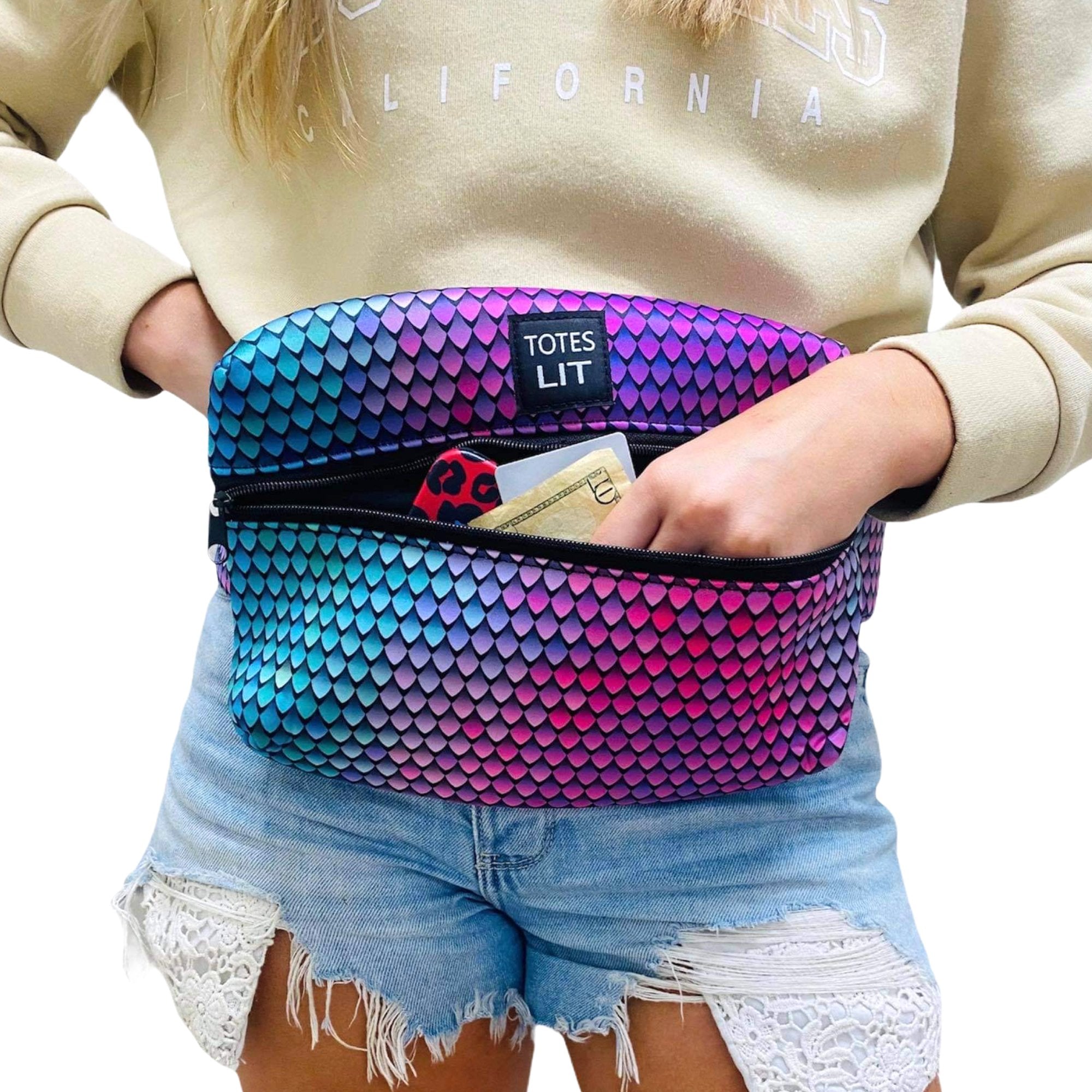 Purple Mermaid Fanny Packin' Tote