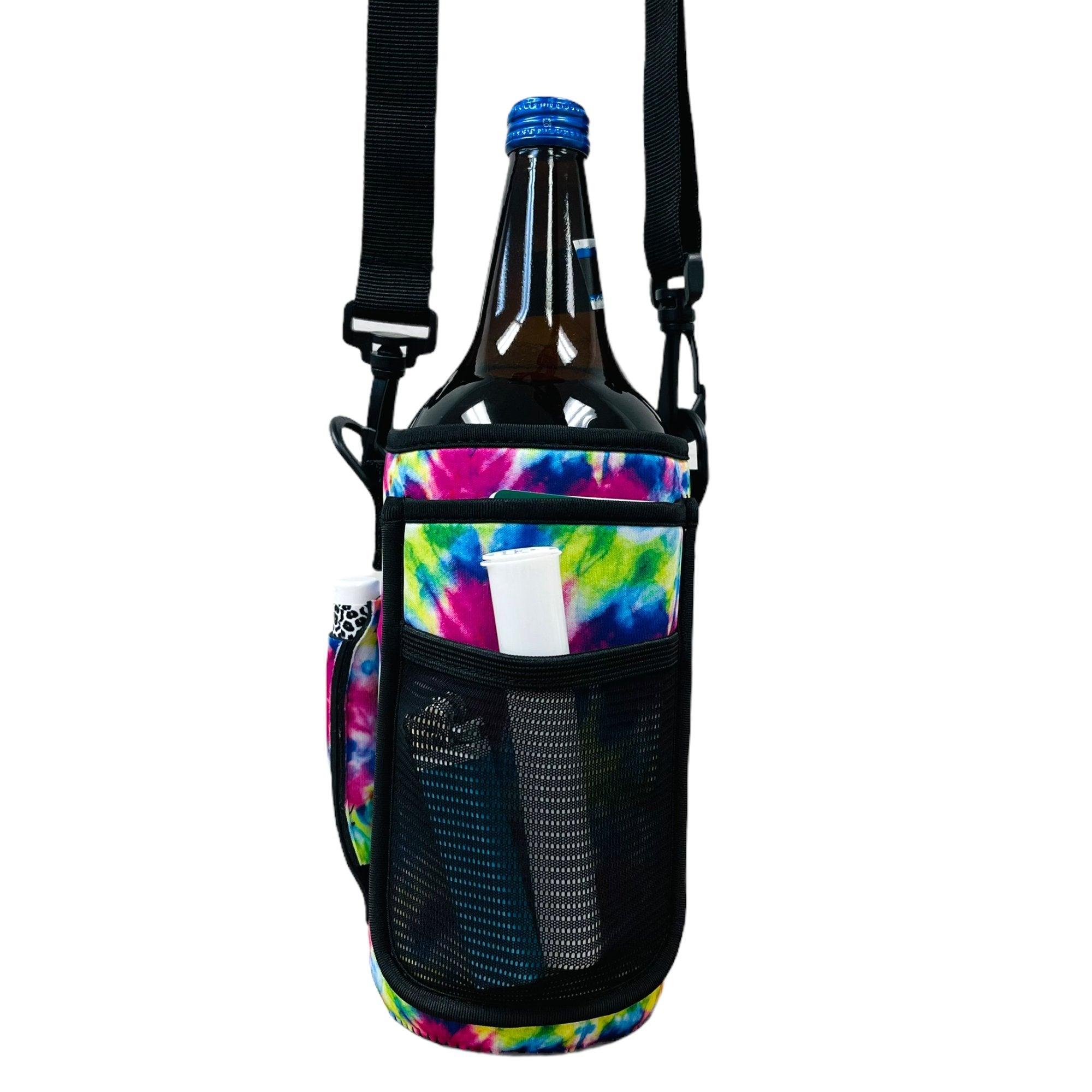 Purple Tie Dye 30-40oz Tumbler Handler™  With Carrying Strap