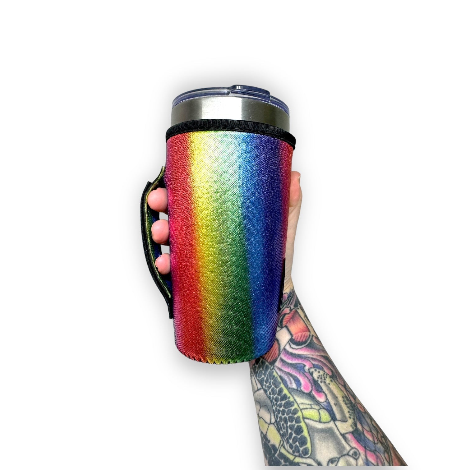 Radiant Rainbow 20oz Large Coffee / Tea / Tumbler Handler™