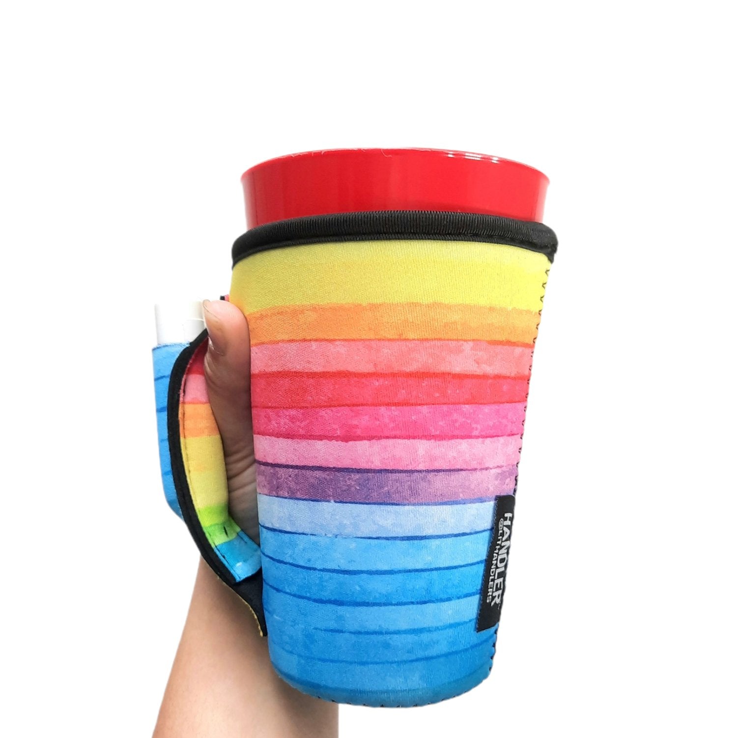 Rainbow 16oz PINT Glass / Medium Fountain Drinks and Tumbler Handlers™