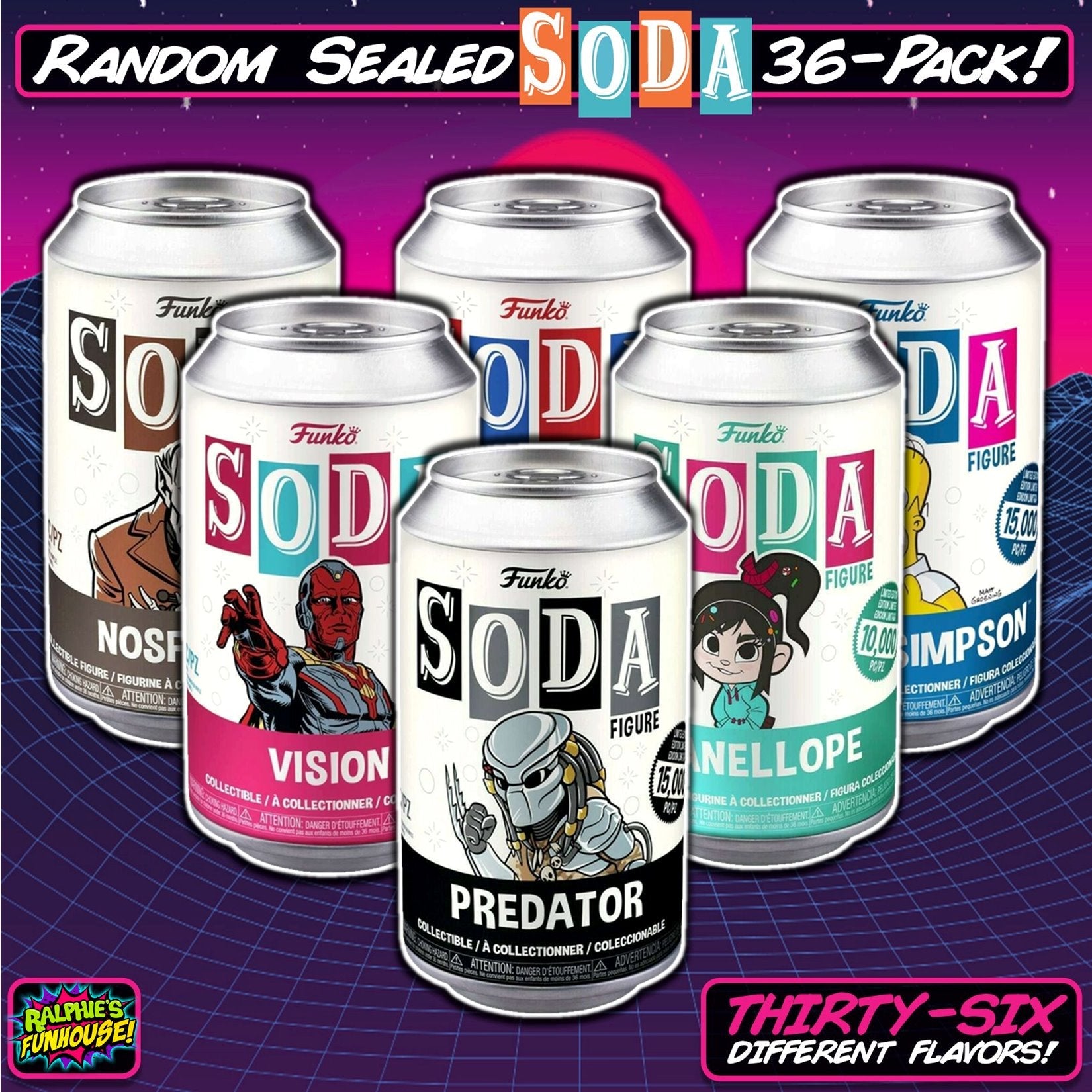 RANDOM 36-Pack of SEALED Soda Vinyls!