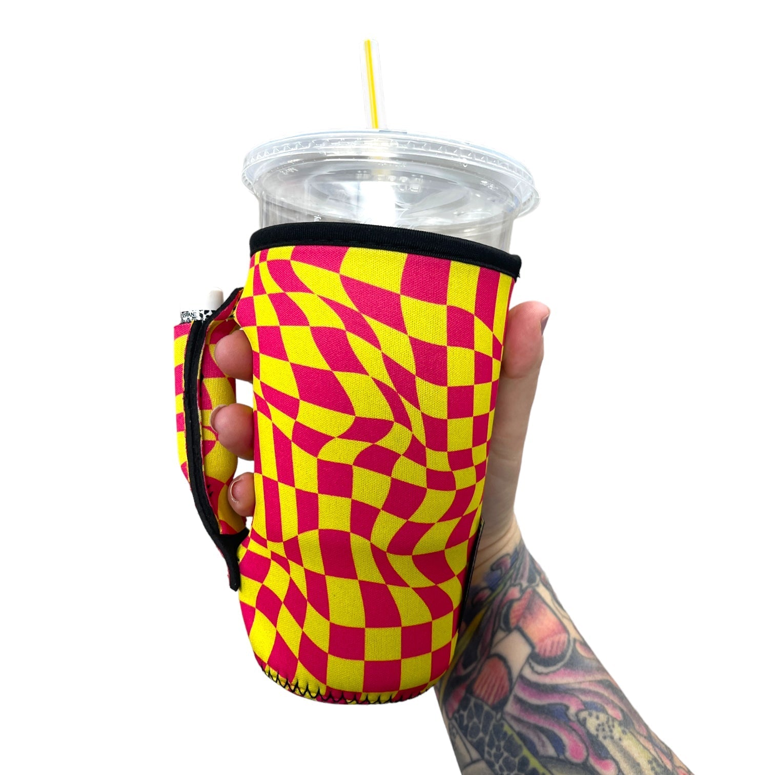 Retro Checkerboard 20oz Large Coffee / Tea / Tumbler Handler™