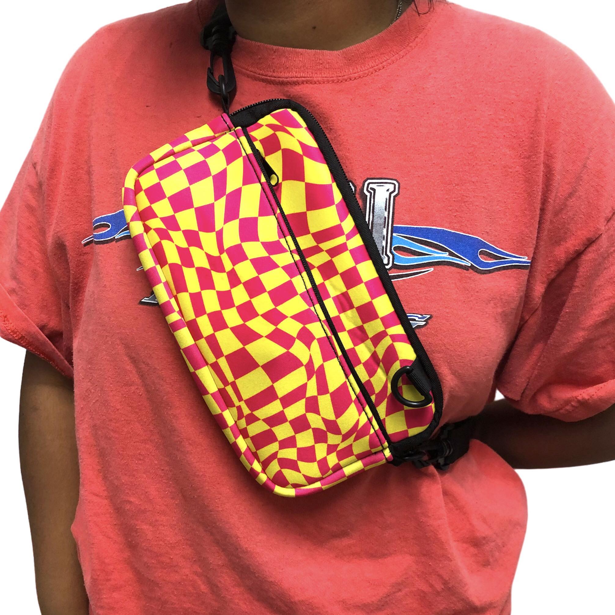 Retro Checkerboard Cross Body Purse