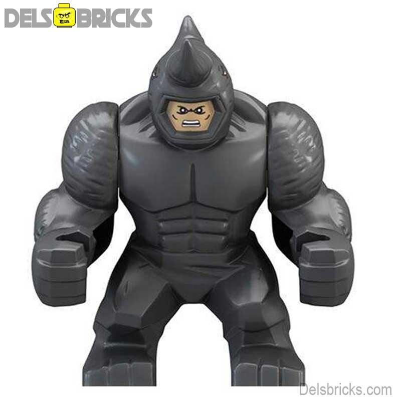 Rhino from Spider-Man (big figure) Lego Marvel Minifigure Custom Toys 1