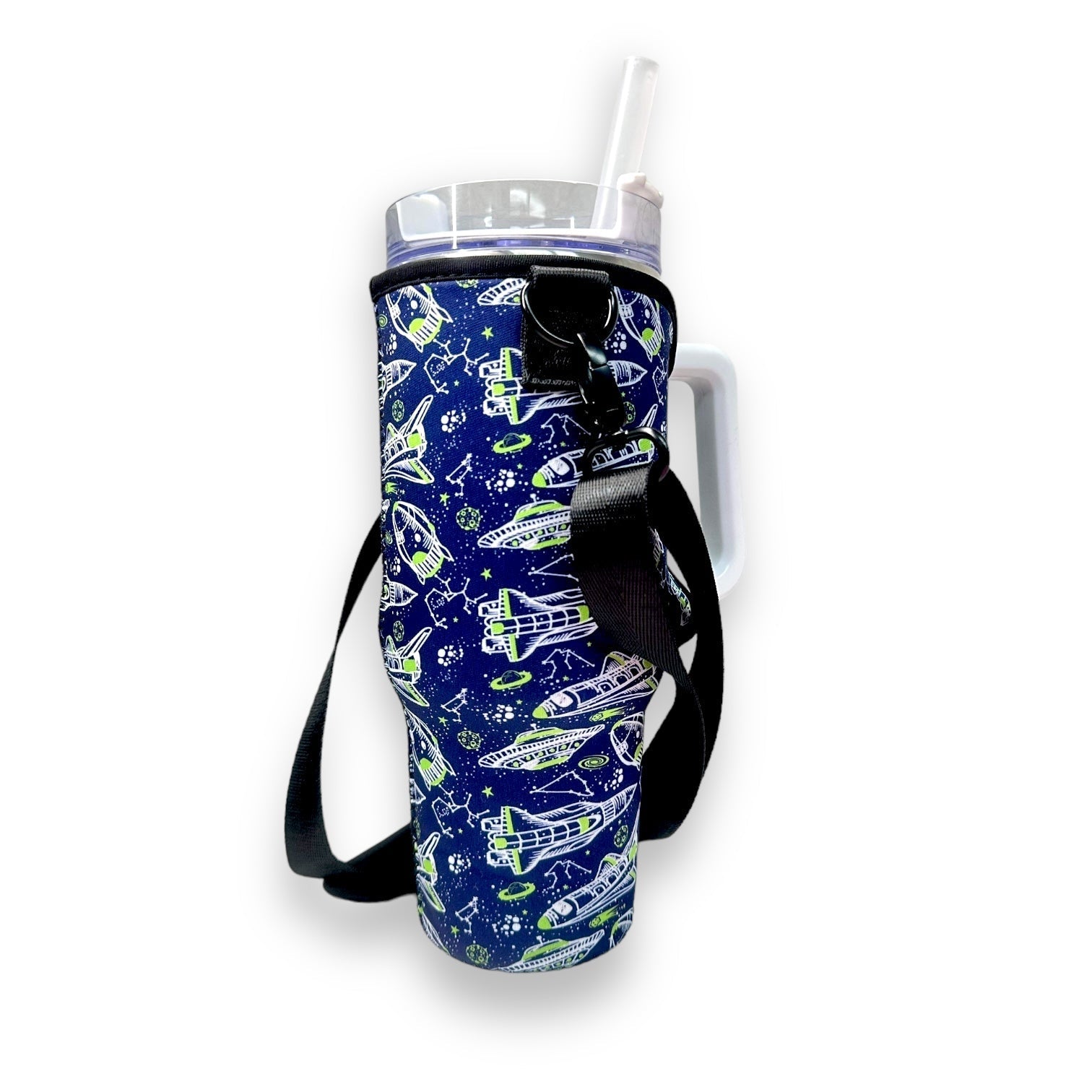 Rocket Ships 40oz Tumbler With Handle Sleeve